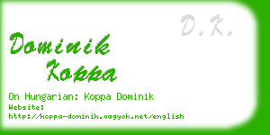 dominik koppa business card